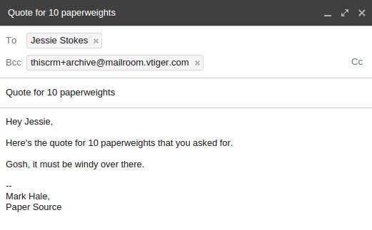 BCC or Forward e-mail to Mailroom