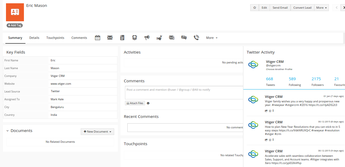 Vtiger_Twitter_Integration