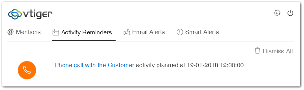 Activity reminder in Buzz