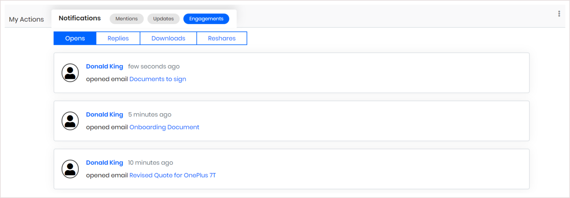 Email and Document Tracking Alerts