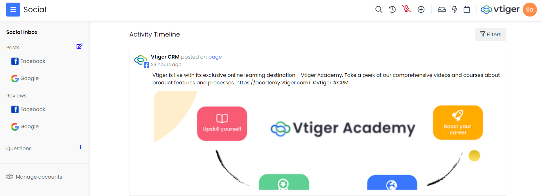 Social inbox - Social FB