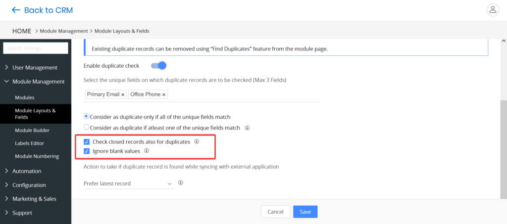 Big Little Things Duplicate Prevention (Image 7, Check closed, ignore blanks)