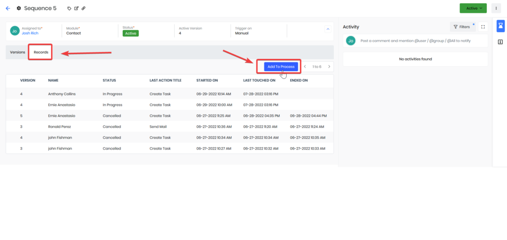 Process Designer blog - Image 5 Records tab