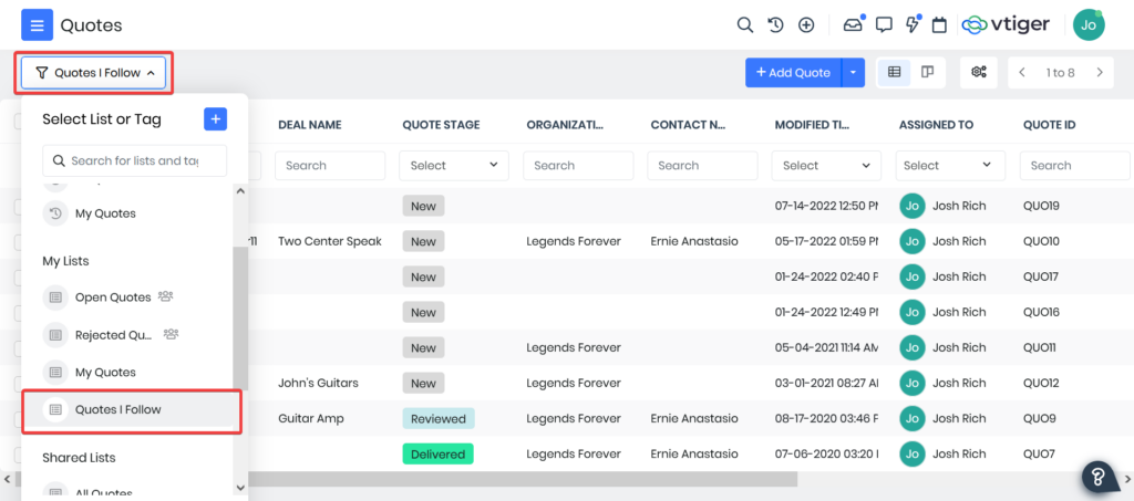 Follow Blog (Image 6.2 Quotes I follow List)