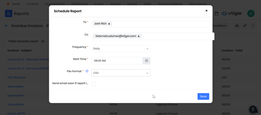Reports Blog (Image 2) Shedule Details